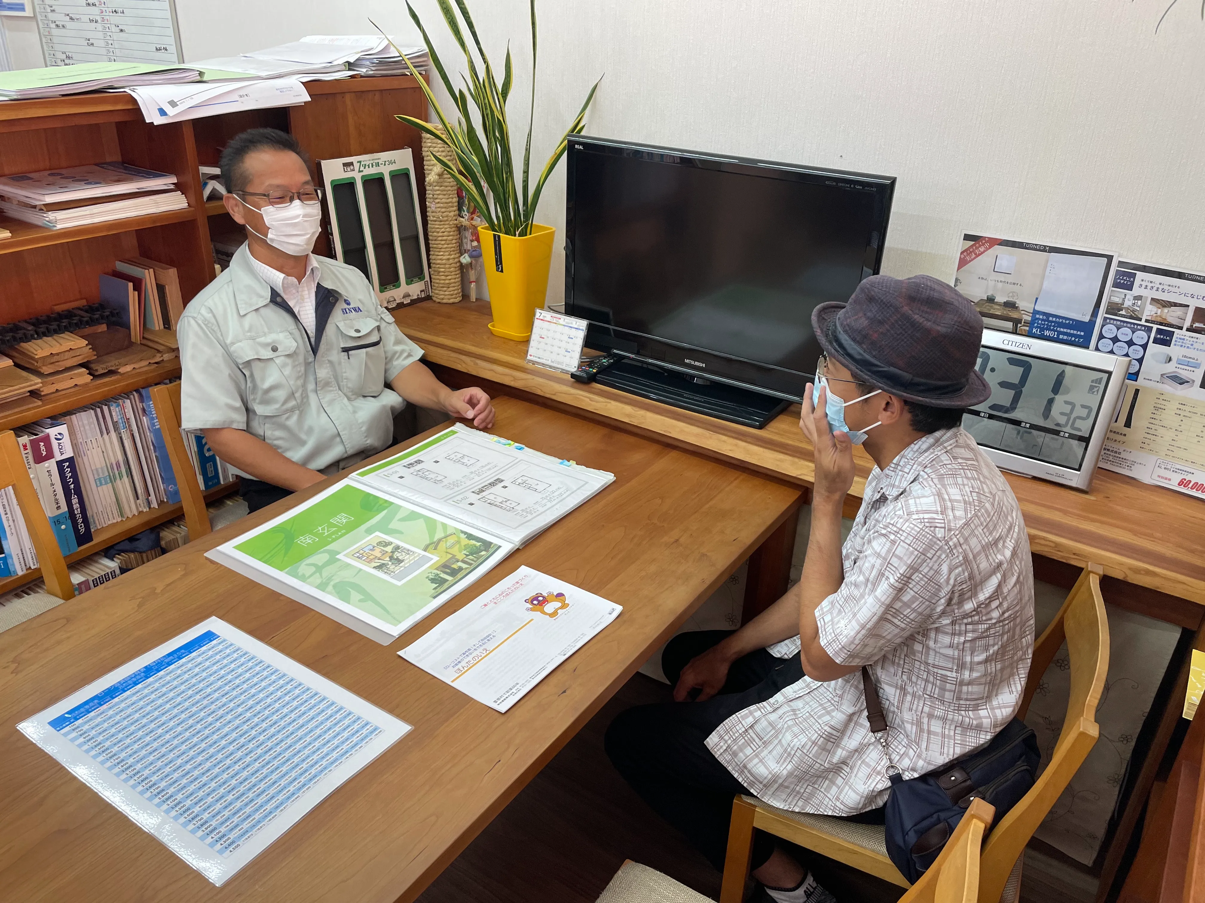 接客の様子です
