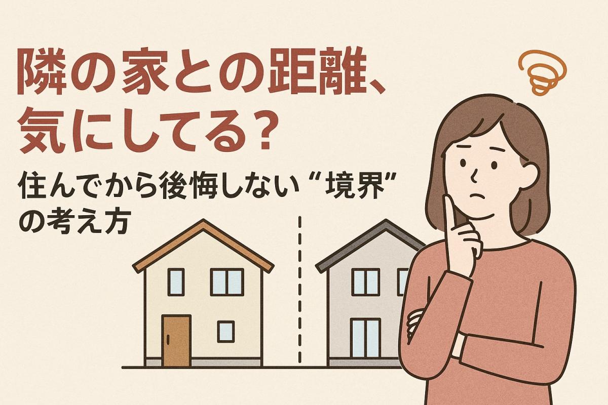 隣の家との距離、気にしてる？住んでから後悔しない&ldquo;境界&rdquo;の考え方