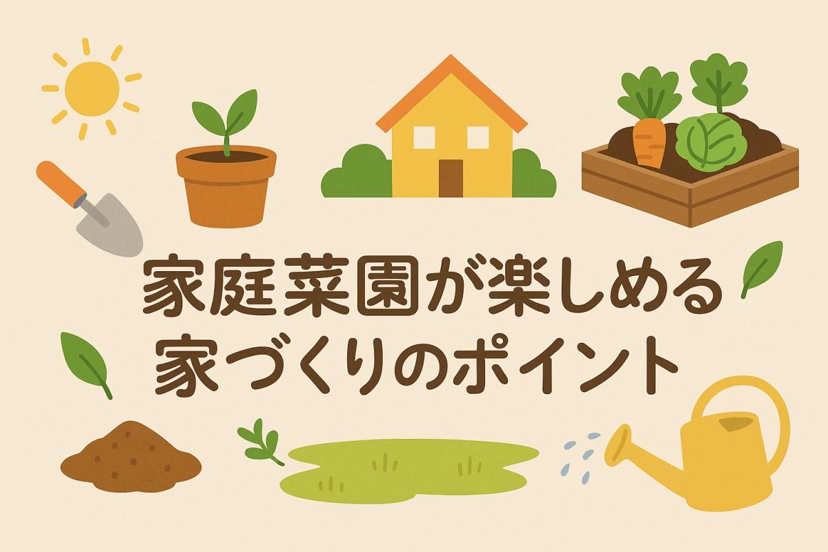 家庭菜園が楽しめる家づくりのポイント