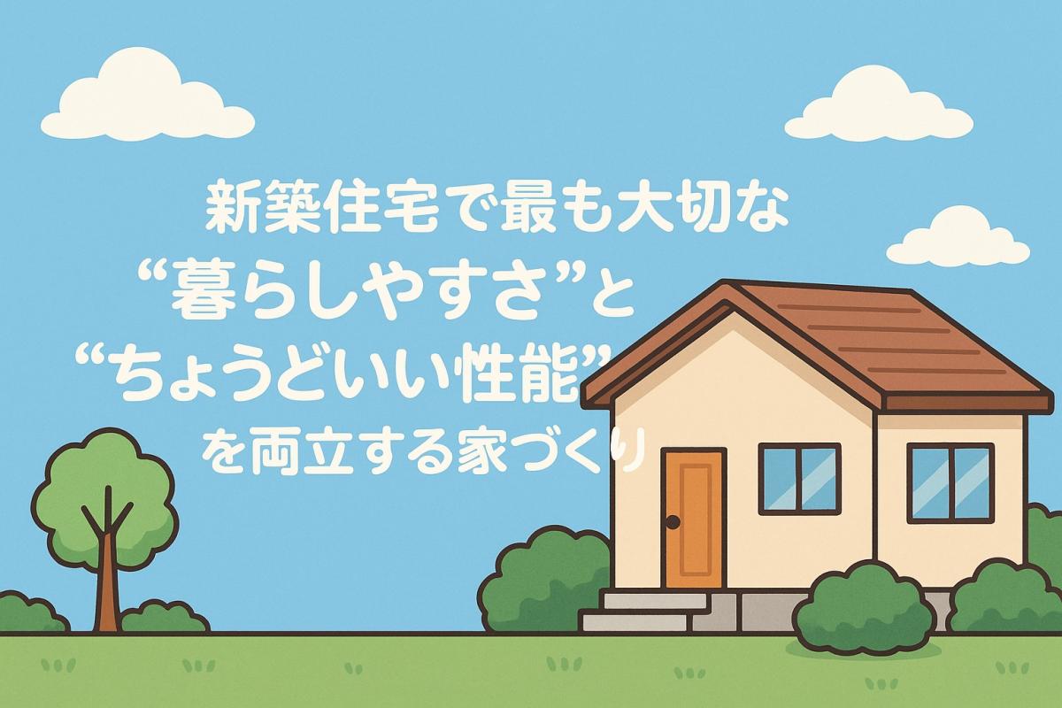 新築住宅で最も大切な&ldquo;暮らしやすさ&rdquo;と&ldquo;ちょうどいい性能&rdquo;を両立する家づくり