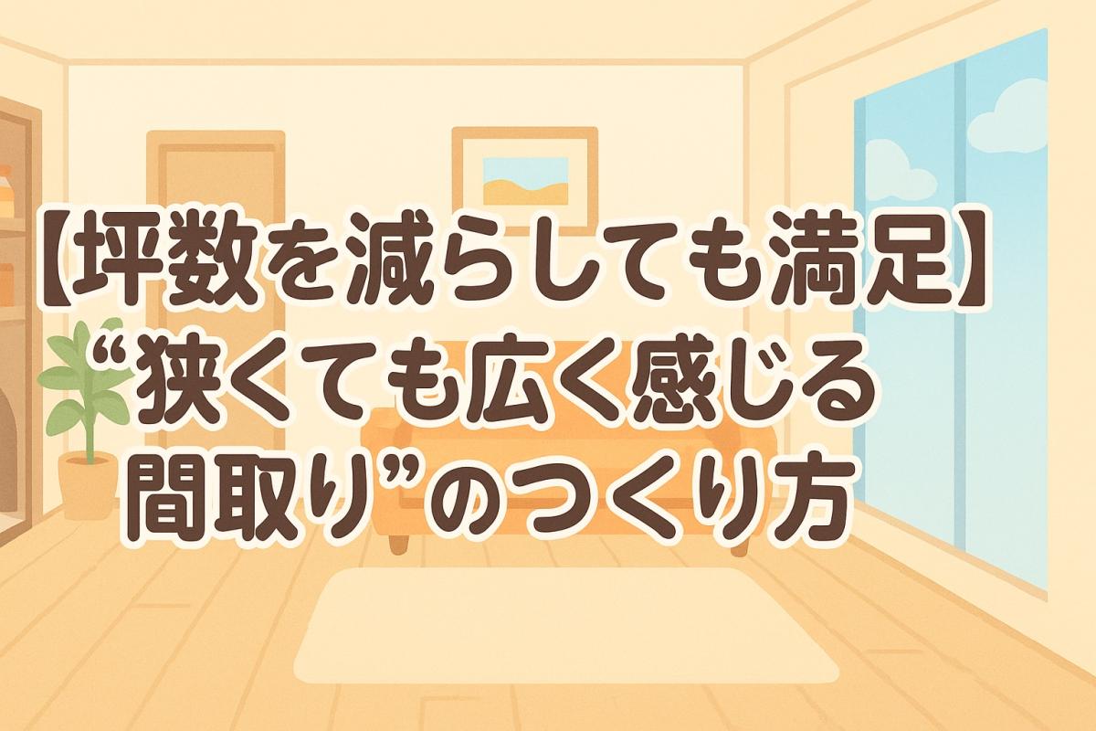 【坪数を減らしても満足】&ldquo;狭くても広く感じる間取り&rdquo;のつくり方
