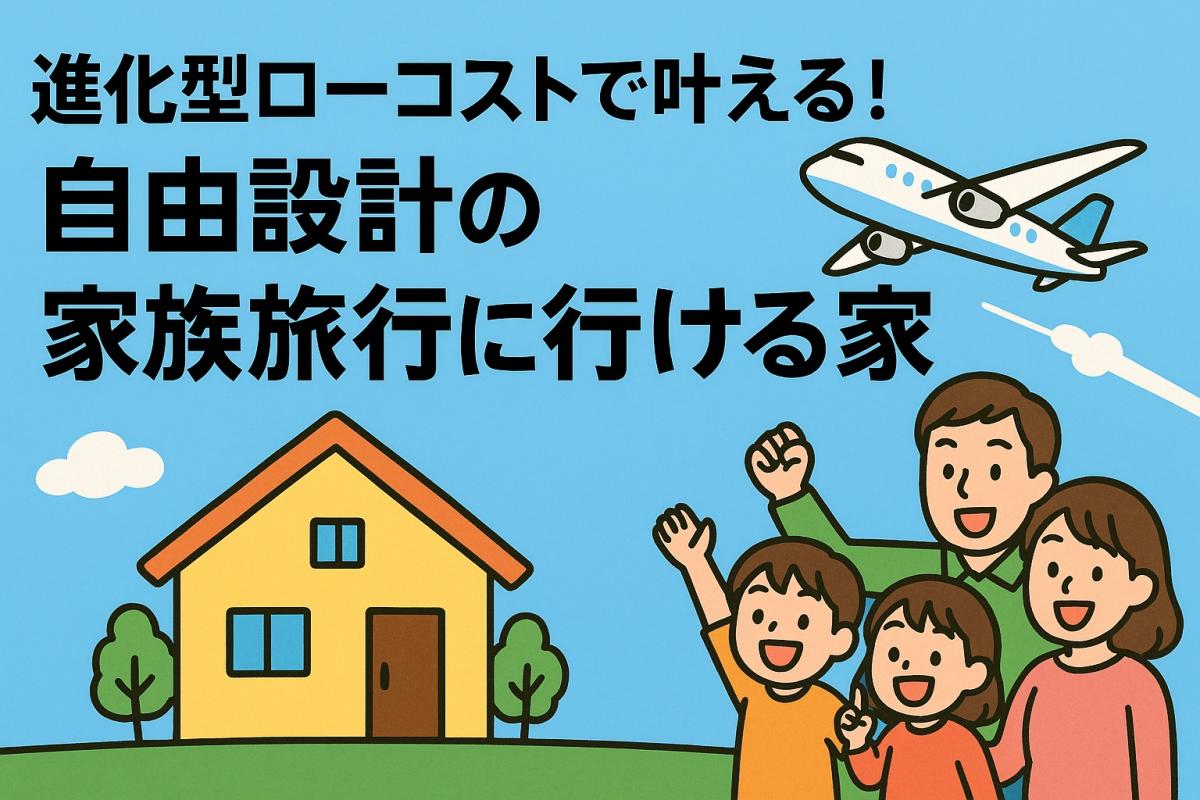 進化型ローコストで叶える！自由設計の&ldquo;家族旅行に行ける家&rdquo;