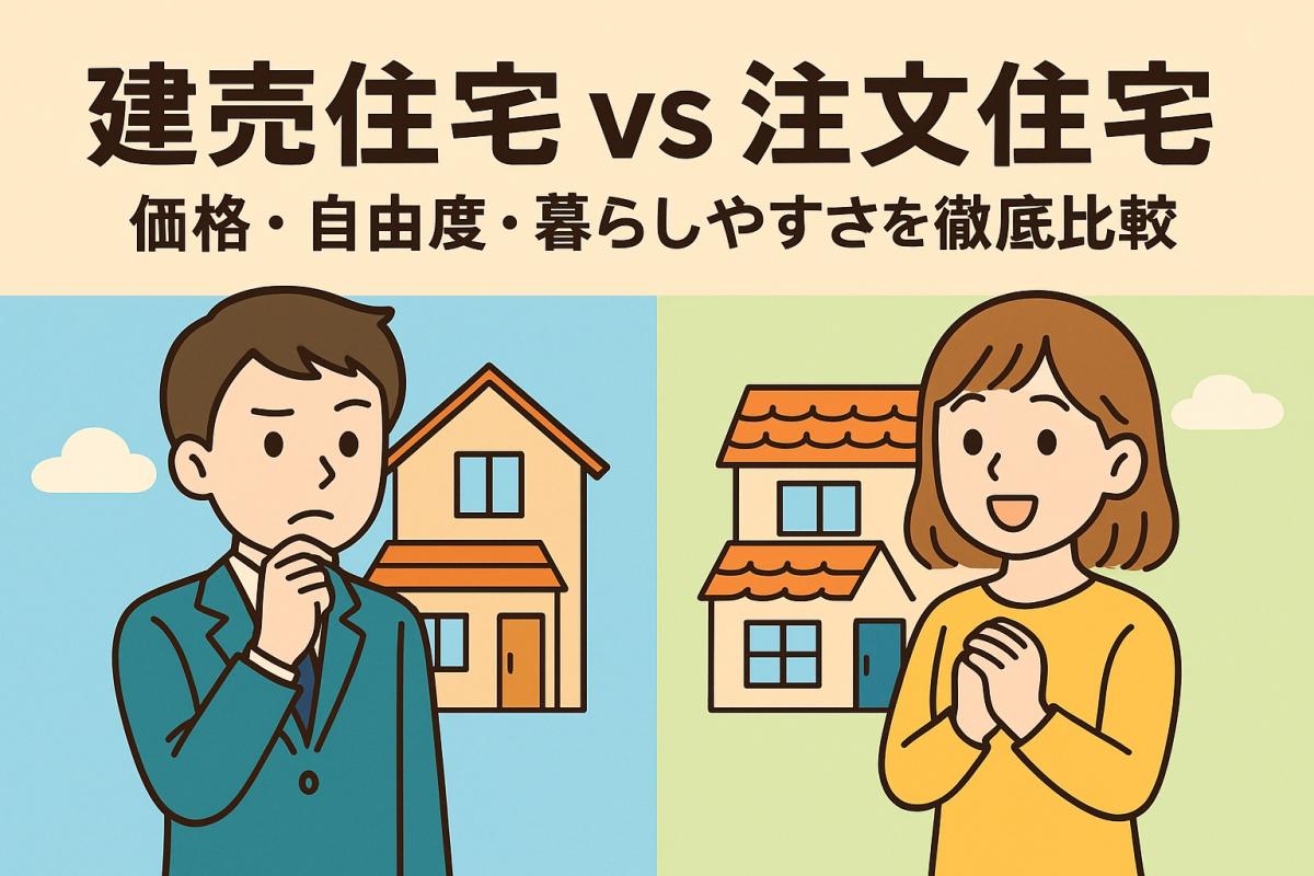 建売住宅 vs 注文住宅｜価格・自由度・暮らしやすさを徹底比較！