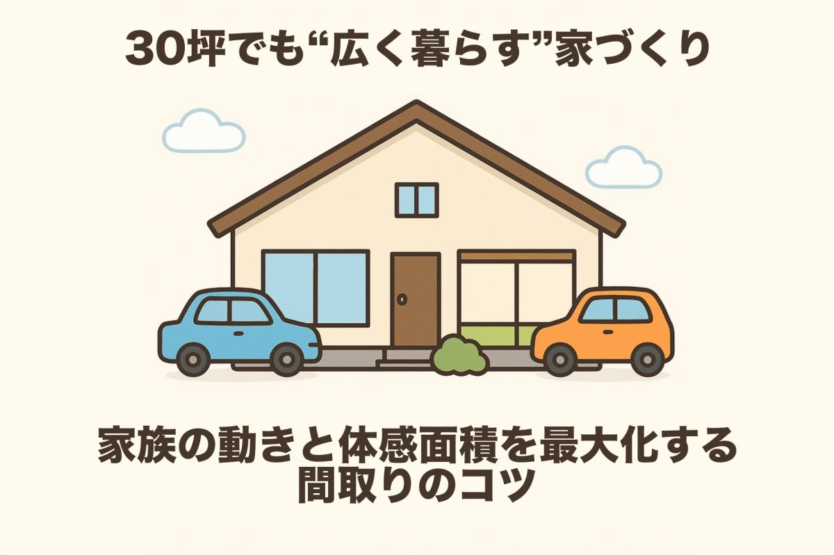 30坪でも&ldquo;広く暮らす&rdquo;家づくり｜家族の動きと体感面積を最大化する間取りのコツ