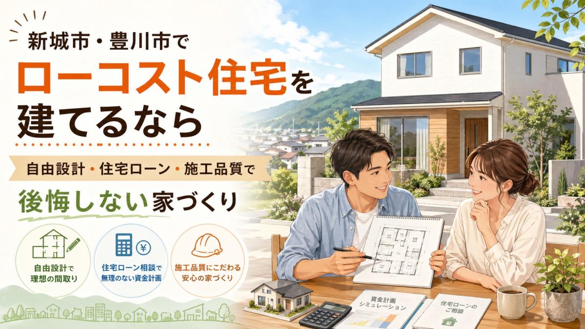 新城市・豊川市でローコスト住宅を建てるなら|自由設計・住宅ローン・施工品質で後悔しない家づくり