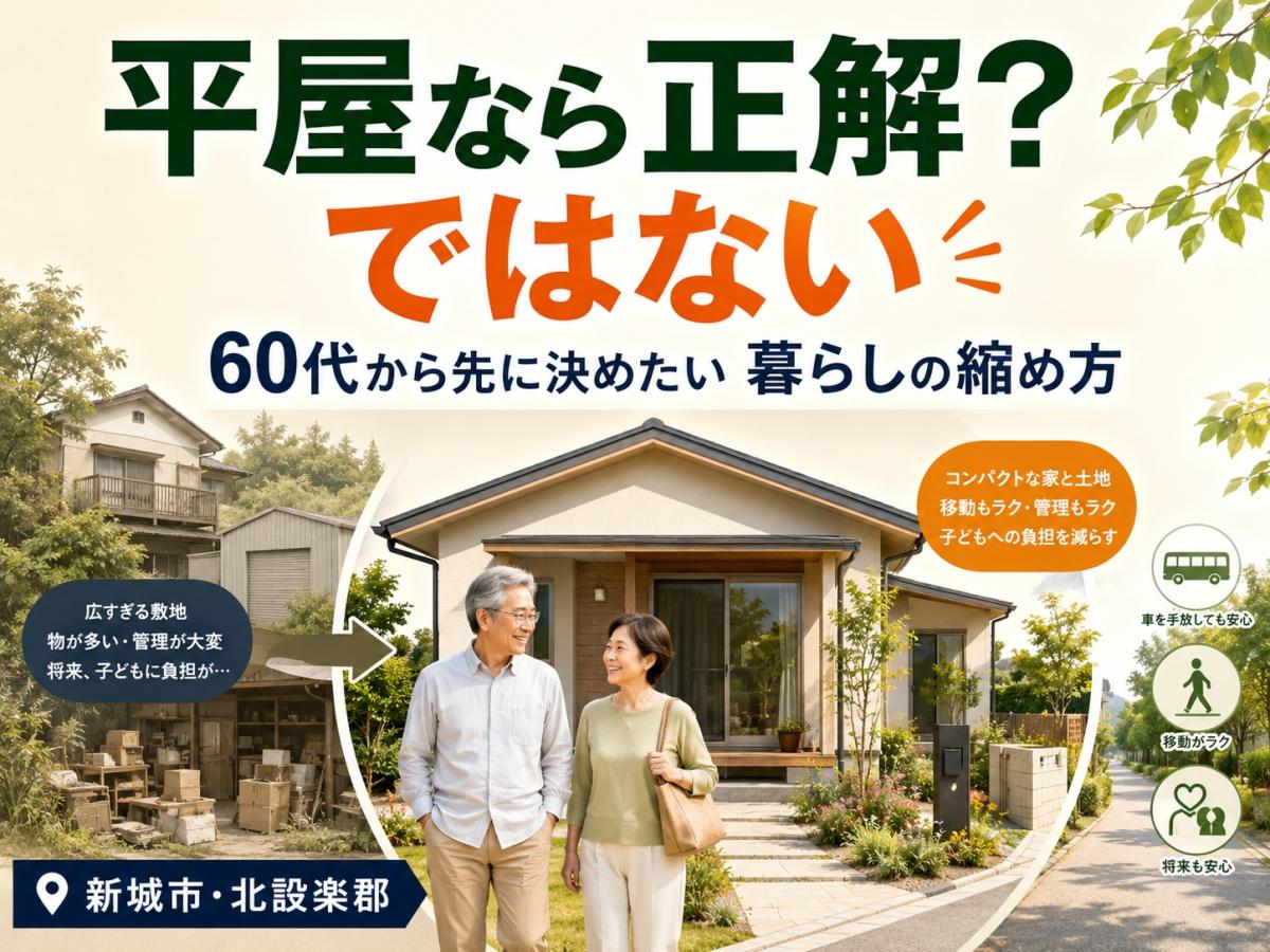 60代から建てる家は「平屋なら正解」ではない|新城市・北設楽郡で先に決めたい暮らしの縮め方