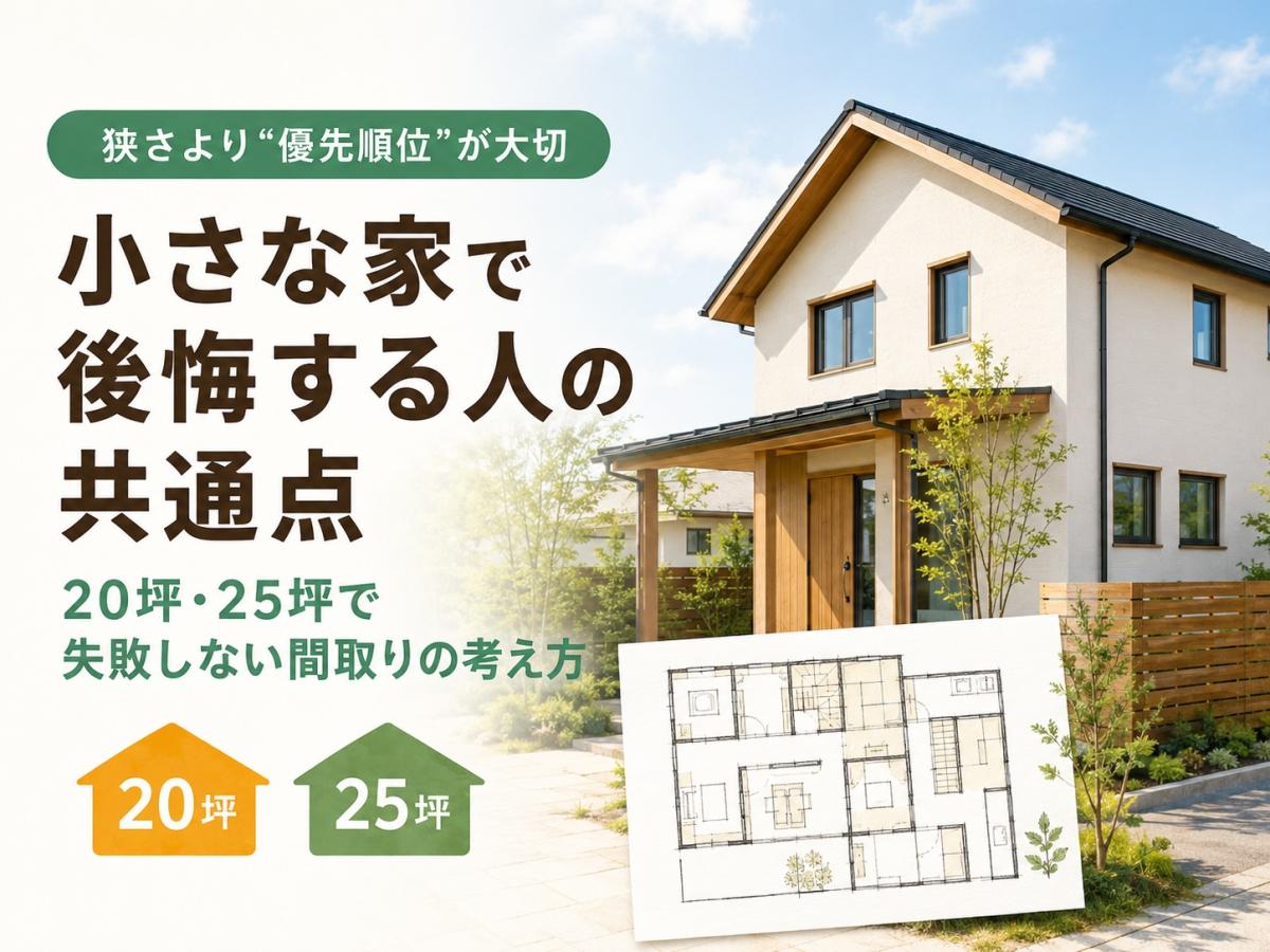 小さな家で後悔する人の共通点|20坪・25坪の家で失敗しない間取りの考え方