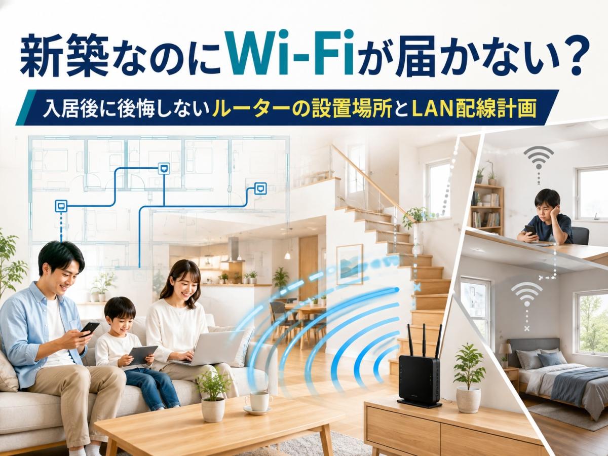 新築なのにWi-Fiが届かない?入居後に後悔しないルーターの設置場所とLAN配線計画
