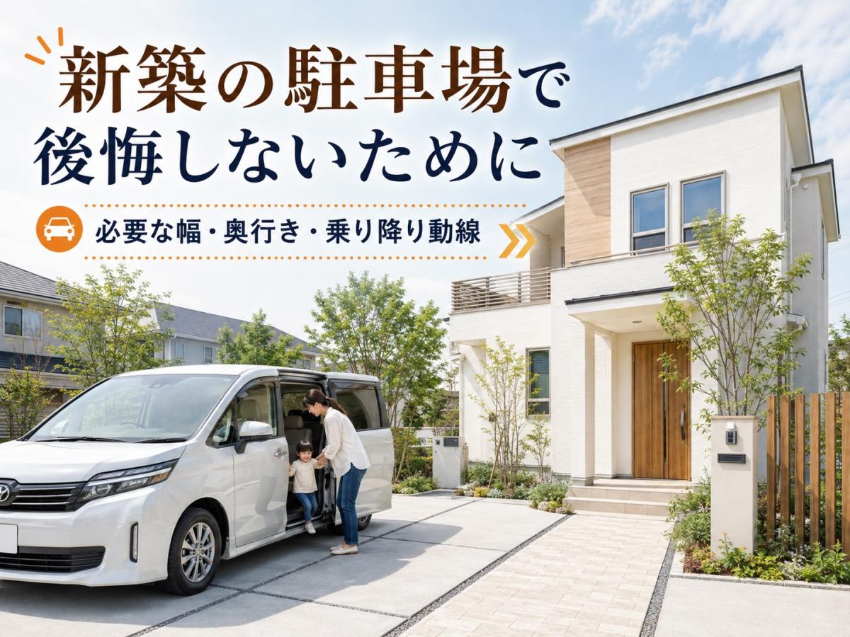 新築の駐車場で後悔しないために|必要な幅・奥行き・乗り降り動線