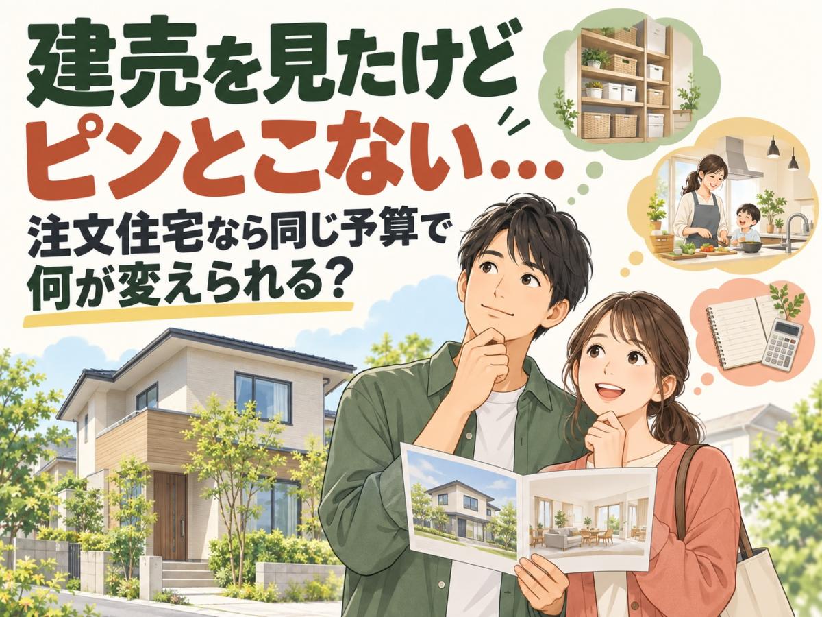 建売を見たけどピンとこない…|注文住宅なら同じ予算で何が変えられる?